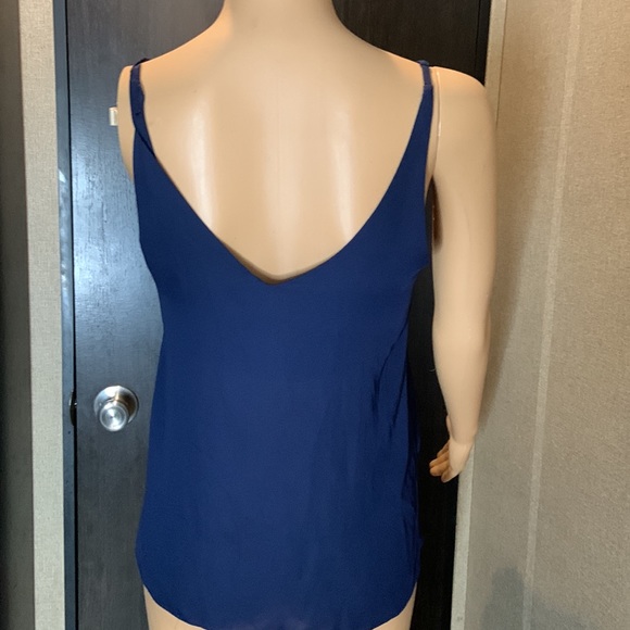Topshop  blue tank top camisole size 2 - Picture 4 of 8